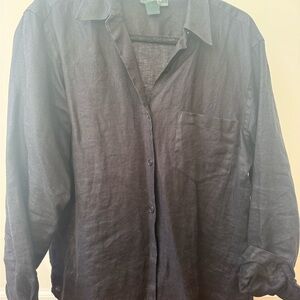 Ralph Lauren Vintage Linen Button-Up Shirt